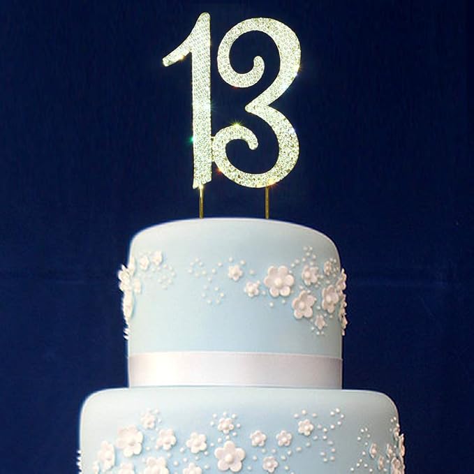 Scotamalone13 Cake Topper Premium Bling Rhinestone Diamond Gems