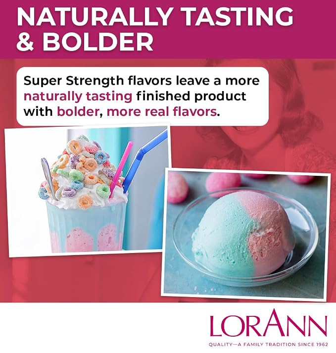 LorAnn Oils Super Strength Flavoring - Used For Candy Making, Flavoring Extracts, Baking, Hard Candy, and Flavor Oils - Bold, Natural Flavors 4X Stronger Than Extracts - Bubble Gum, 4 fl oz