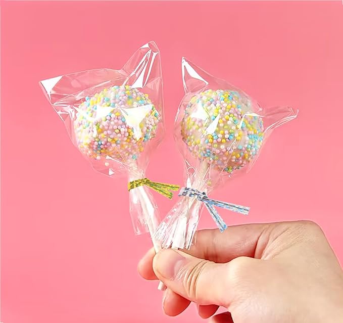 Mini Skater 4" Metallic Twist Ties Foil Bread Ties for Packaging Bakery Candy Goodies Cookies Gift Cellophane Treat Bags Christmas Wedding Party Favor Supplies,500Pcs(Multicolored)