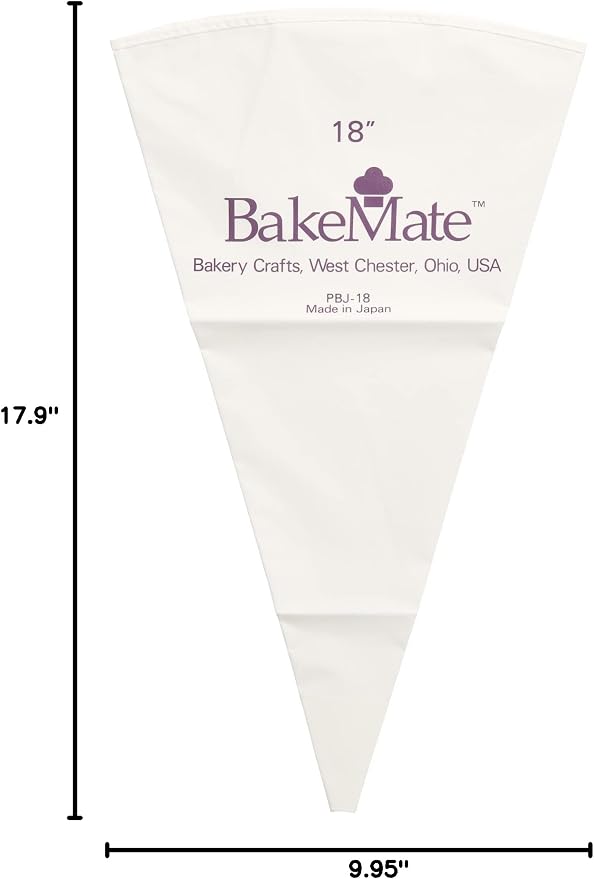Reusable Pastry Bag, 18", Double-Coated Polyurethane Cake Piping Bag, Reinforced Bottom, Stitched Boarder, For Piping Frosting on Cakes, Cupcakes, and Cookies - 18"