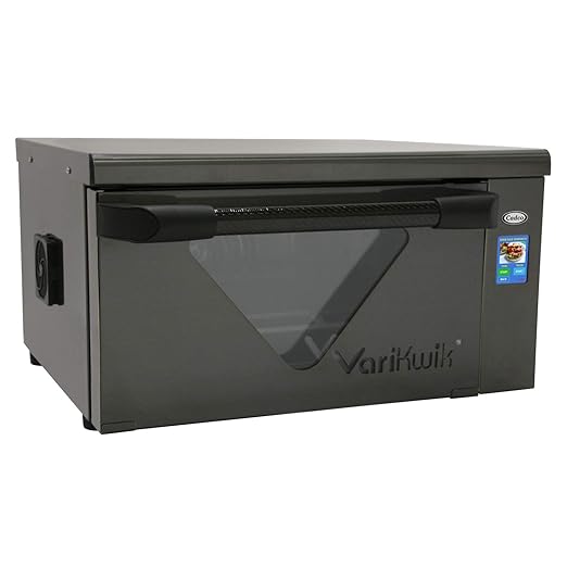 Cadco VK-120 VariKwik High Speed Countertop Convection Oven, Stainless Steel, 120v, NSF, 14" W x10" D Cooking Area, Fits 10" Pizza, for Commercial Use