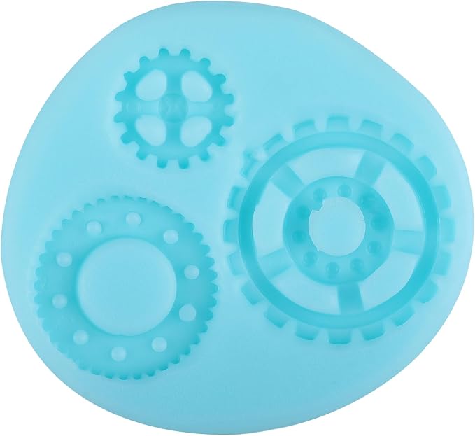 Steampunk Gear Fondant Mold Gear Silicone Molds for Cake Decorating Cupcake Topper Chocolate Candy Gum Paste Polymer Clay