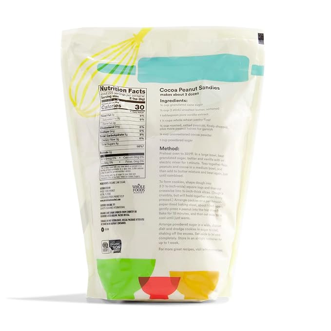 365 by Whole Foods Market, Organic Cane Sugar, 64 Ounce (Pack of 2)