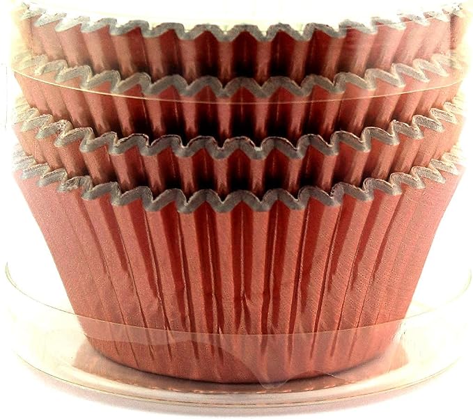 Foil Cupcake Liners Standard Baking Cups 100 Pcs (Rose Gold)