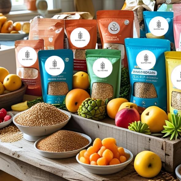 300 Food Allergen Free Adhesive Labels 22mm Multiple Options (Gluten Free)