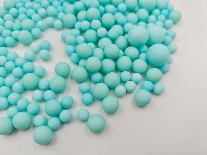 Mixed Edible Blue Sugar Sprinkles, 4.23 oz Candy Pearls Ideal for Baking, Cake and Cupcake Toppers, Cookie Decoration, Ice Cream Topping (7,10,14mm)