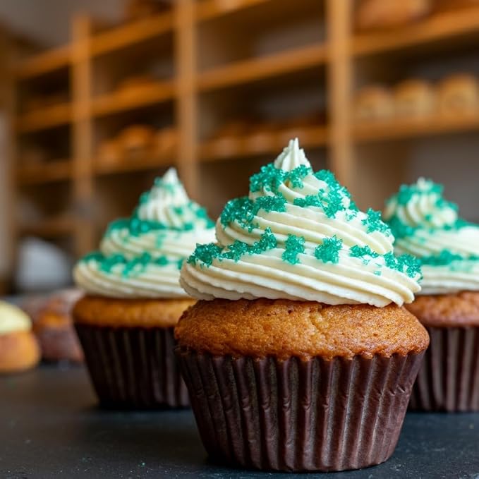 Bakerpan Teal Sugar Sprinkles for Baking - 7 oz Coarse Sparkling Decorating Sugar Crystals for Baking Topping, Cookies & Cupcakes | Kosher, Gluten-Free, Made in USA