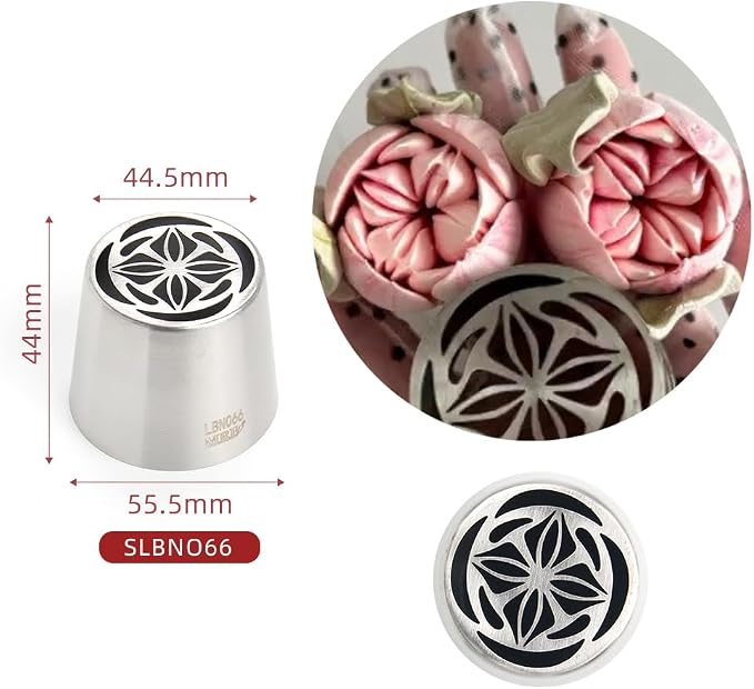 1 Piece Stainless Steel XXL Russian 4 Petals Flower Icing Tips,Pastry Frosting Piping Nozzles for Cake Marshmallow Bouquet,Cake Decorating Tips,Flower Frosting Nozzles for Decorating,Baking Tools
