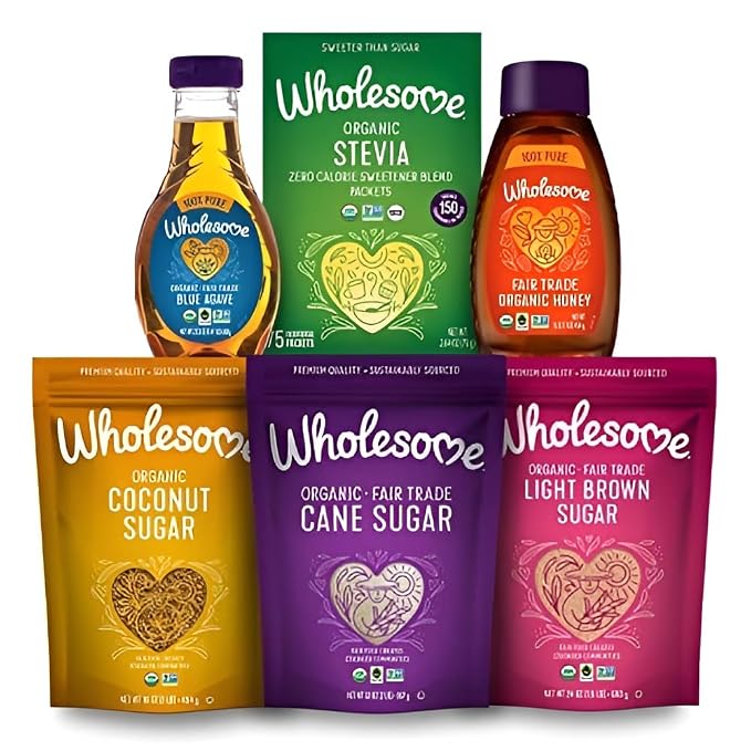 Wholesome Sweeteners 16-Ounce Organic Cane Sugar, Fair Trade, Non GMO, Gluten Free, Pure & Vegan, for Baking and Sweetening, 12 Pack