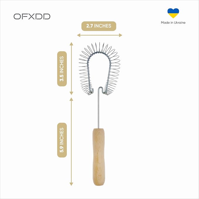 Stainless Steel Spiral Wire Whisk - Heavy Duty Coil Sauce & Gravy Whipper - Wooden Handheld Egg Whisks