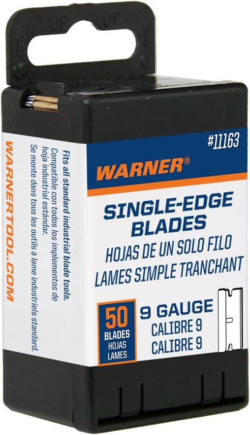 Warner Single Edge Razor Blades in Safety Dispenser, 50-Pack, 11163