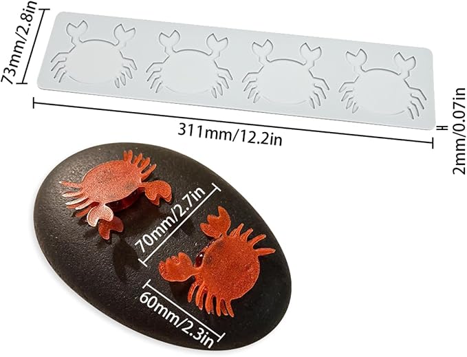 mostsom Crab Pattern Lace Fondant Mold Lace Flower Wedding Cake Silicone Mousse Sugar Craft Icing Mat Pad Pastry Baking Tool (F_ Crab)