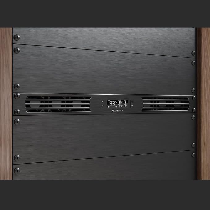 AC Infinity CLOUDPLATE T1-N, Rack Mount Fan Panel 1U, Intake Airflow, for Cooling AV, Home Theater, Network 19” Racks