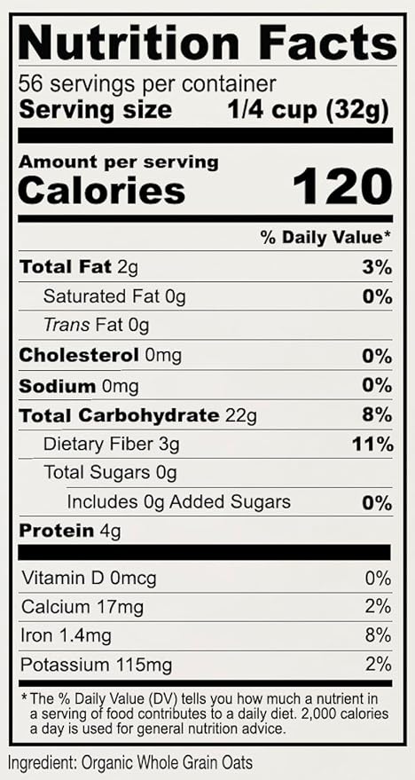 Anthony's Organic Whole Grain Oat Flour, 4 lb, Gluten Free, Non GMO, Non Irradiated, Finely Ground, Vegan