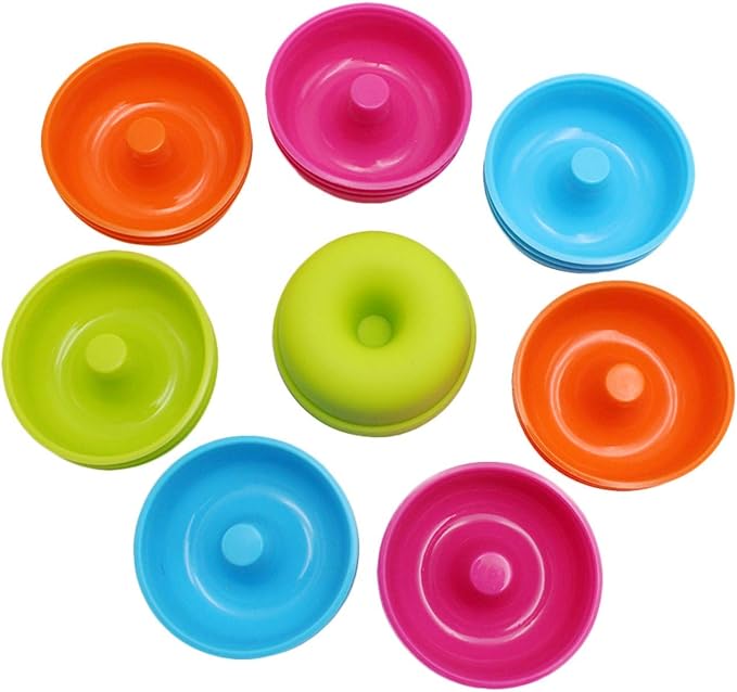 To encounter 24Pack Silicone Donut Pans for Baking, Nonstick Round Doughnut, Reusable Baking Cups,Muffin Cupcake Molds, 2.5 Ounces Bagel Pan