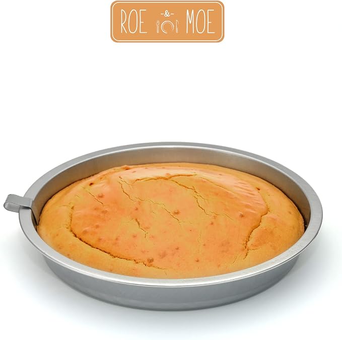 Roe & Moe 9" Easy Out Quick Release Tart, Quiche, Pie and Cake Pan - Set of 4