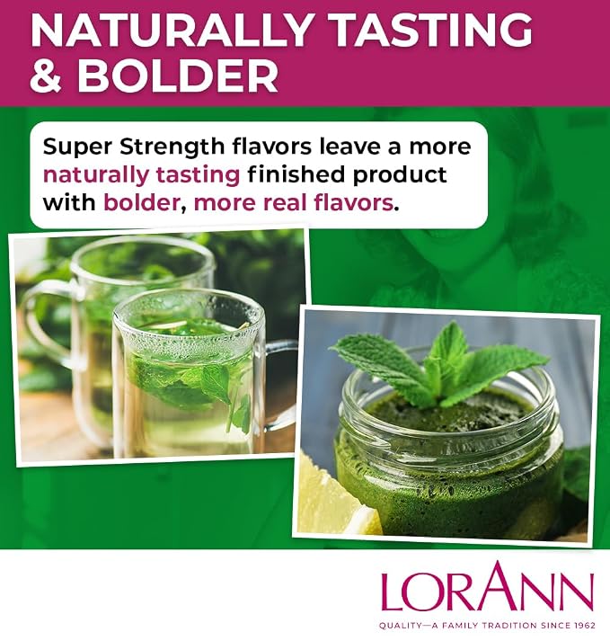 LorAnn Oils Super Strength Flavoring - Used For Candy Making, Flavoring Extracts, Baking, Hard Candy, and Flavor Oils - Bold, Natural Flavors 4X Stronger Than Extracts - Spearmint Oil, 0.125 fl oz