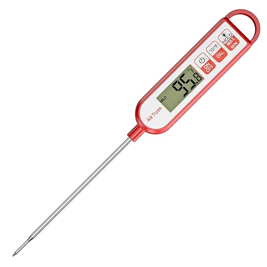 Digital Instant Read Meat Thermometer Kitchen Cooking Food Candy Thermometer for Oil Deep Fry BBQ Grill Smoker Thermometer by AikTryee
