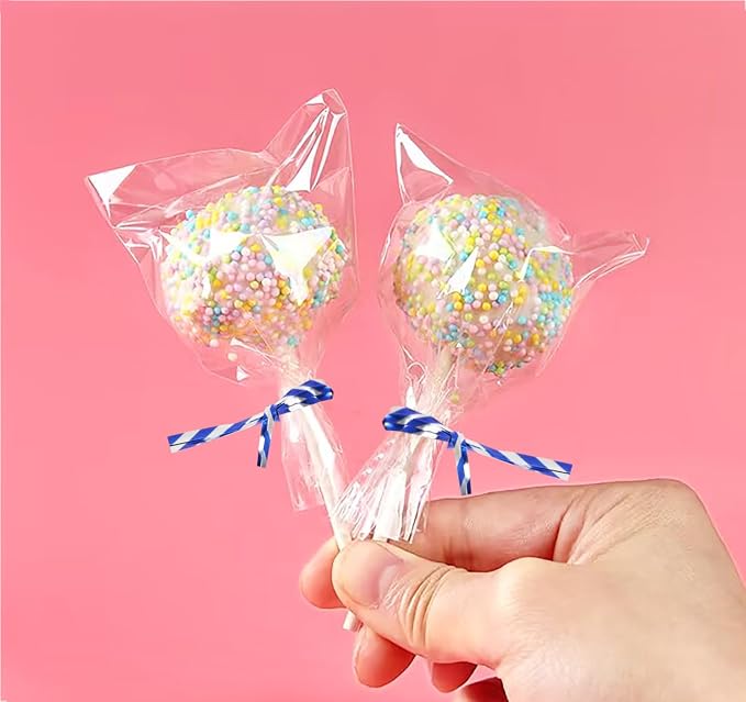 Mini Skater 4" Metallic Twist Ties Foil Bread Ties for Packaging Bakery Candy Goodies Cookies Gift Cellophane Treat Bags Christmas Wedding Party Favor Supplies,500Pcs (Blue Stripe)