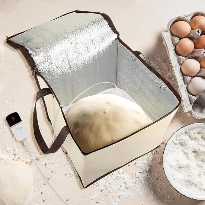 Extra Large Collapsible Dough Proofer 9 Levels of Temperature Control Proofing Box with Sensor Timer for Bread Sourdough Pizza Yogurt 50L