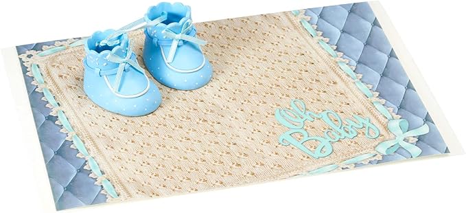 Baby Blue Bootie Cake Topper Set