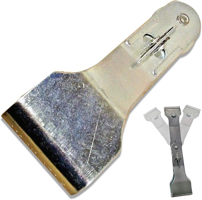 Metal 3-Way 8" Safety Razor Blade Scraper Tool - Remove Adhesive Stickers & More