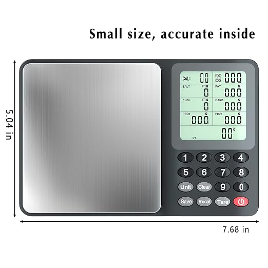 Fuzion Nutrition Food Scale, Digital Food Scale for Weight Loss, Calculating Food Facts, Macro, Calorie, Meal Prep, Portion Control, Stainless Steel