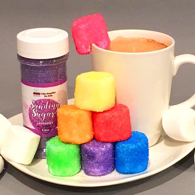 White Sanding Sugar Sprinkles for Baking, 16 oz - 453g. Edible Sparkling Sugar Crystals for Cakes, Cupcakes, Cookies, Ice Cream & Desserts, Decorative Sugar for Holiday and Party Treats