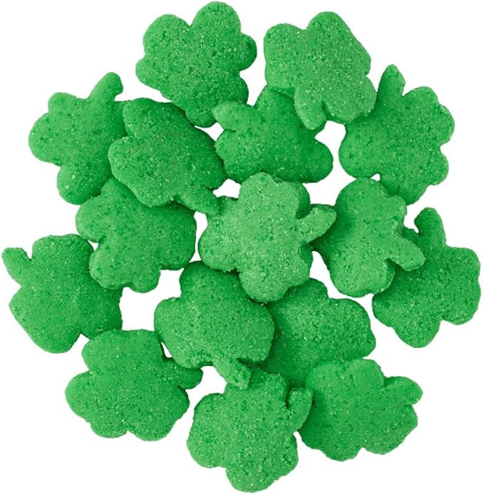 DECOPAC Quins Fancy Sprinkles, 19.5oz, Candy Sprinkles in Handheld Container, Edible Sprinkles For Celebration Cakes, Cupcakes, Cookies - Shamrock Quins