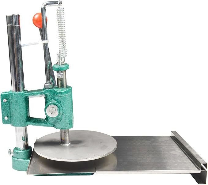 INTBUYING 7.8inch Manual Pizza Dough Pastry Press Machine Household Dough Sheeter Presser Dough Pastry Presser Stainless Steel Pasta Maker Pizza Express Dough Sheeter with Thickened Pallet