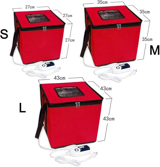 Portable Sourdough Proofer Tool | Adjustable 10 min-96 H Timer | Foldable Fermentation Chamber For Bread Dough & Dairy Cultures, Bakery/Dessert Shop Baking Tools,M