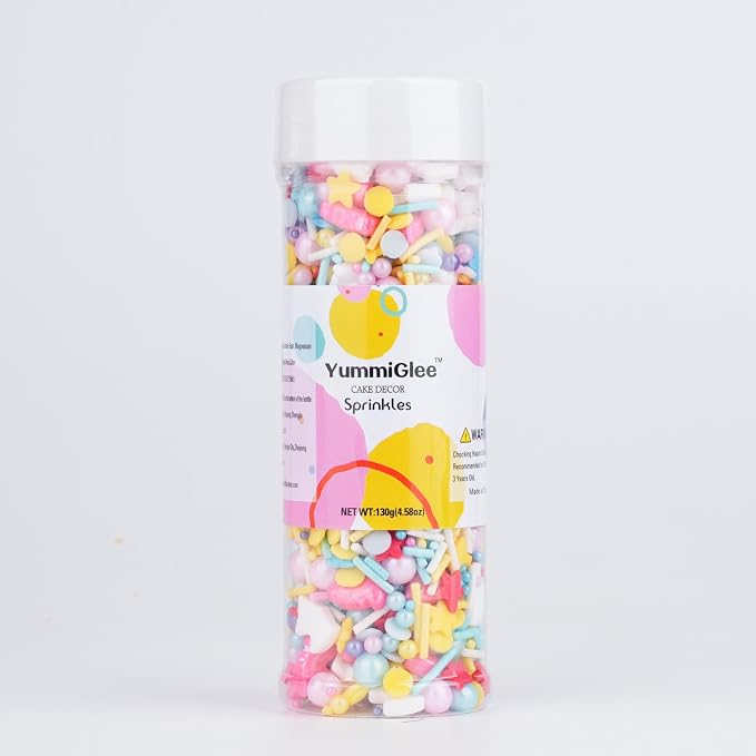 Unicorn Sprinkles for Cake Decorating Edible Blue Pink Pearls Sugar Sprinkles Mix for Baking, Cookies Cupcake and Cake Topper Ice Cream 4.6 Ounces