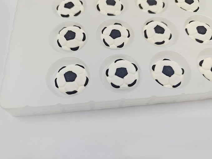 Edible Mixed 12pcs Soccer Sugar cake decorations, cupcake toppers, perfect Icing Cookies decro for Valentine's Day Birthday Halloween Thanksgiving Christmas party Team Dinner