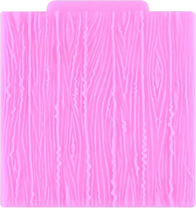 Mujiang Wood Grain Tree Bark Silicone Molds Rock Brick Wall Texture Fondant Impression Mat Tree Bark Texture Mold For Cake Decorating Cupcake Topper Candy Polymer Clay Chocolate Gum Paste Set Of 3