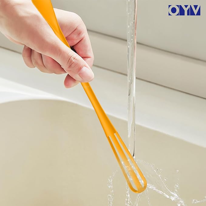 OYV Multifunctional Mini Whisk and Spoon, 8.5 in Mini Whisks for Cooking, 2 Pieces Small Whisk For Whisking, Beating, Blending Ingredients, Mixing Sauces, BPA Free Tiny Wisk