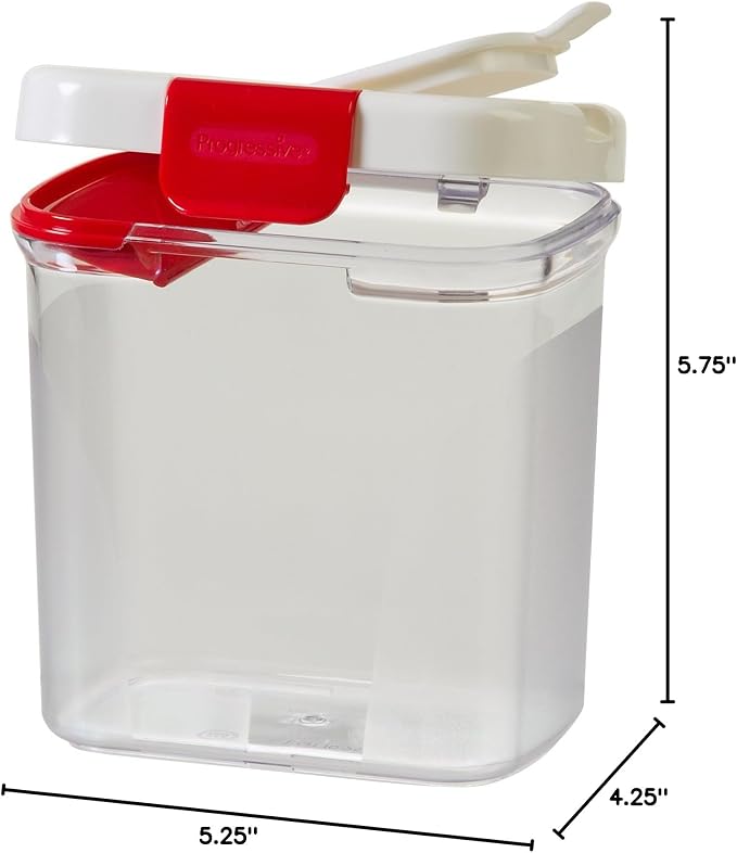 Progressive ProKeeper Powdered Sugar Storage Container, Holds 1lb Bag of Powdered Sugar, 1-Quart Capacity