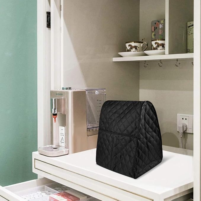 Stand Mixer Dust-proof Cover with Organizer Bag for KitchenAid Mixer to Keep Clean and Safe(Black)
