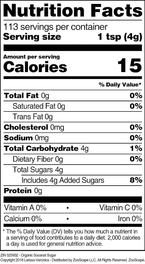 Organic Sucanat Sugar (16 oz, ZIN: 525932)