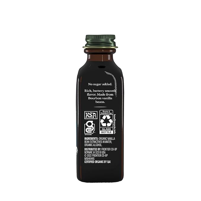 Simply Organic Pure Madagascar Vanilla Extract, 2-Ounce Glass Jar, Certified Organic, Sugar-Free Flavor For Smoothies
