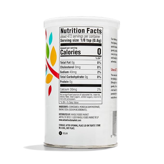 365 by Whole Foods Market, Baking Powder, 10 OZ (Pack of 4)