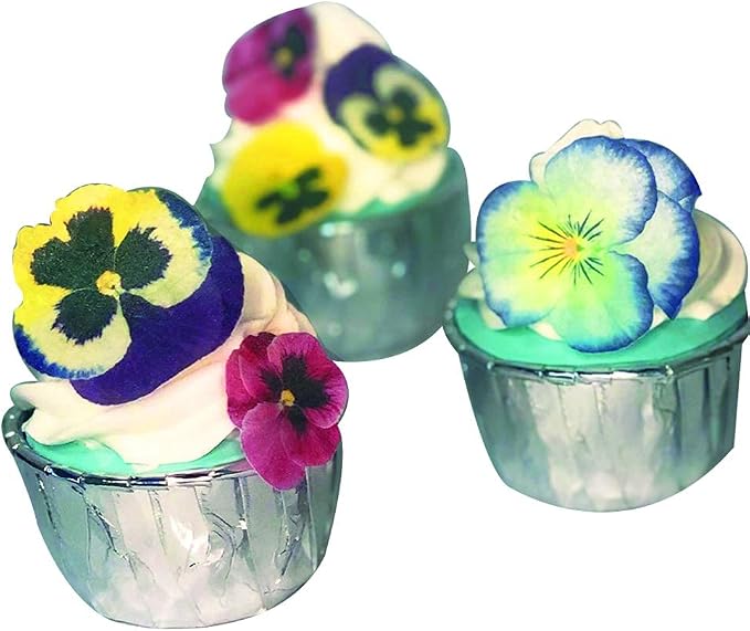 CHOCKACAKE Edible Flowers for Cake Decorating Topper Sunflowers for Cupcakes Drinks Decorations (28pcs)