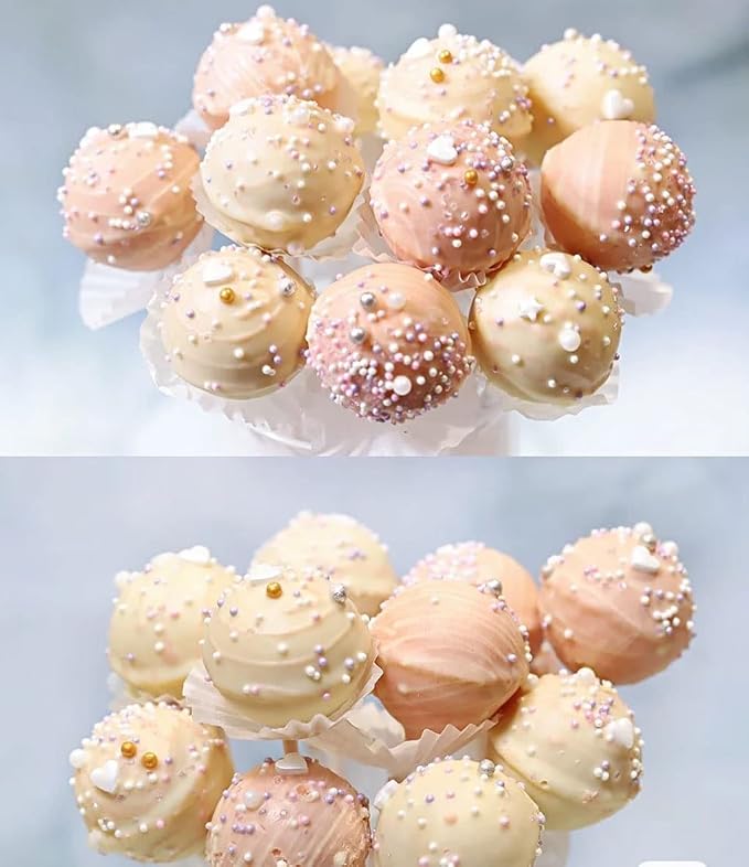 Edible Pearl White Sprinkles for Wedding Cake Decorating,Christmas Cake sprinkles,Cookie sprinkles,Sugar Pearl, Edible Candy Pearls 130g 4.6OZ for Cake Cupcake Decorationg 2mm (White)