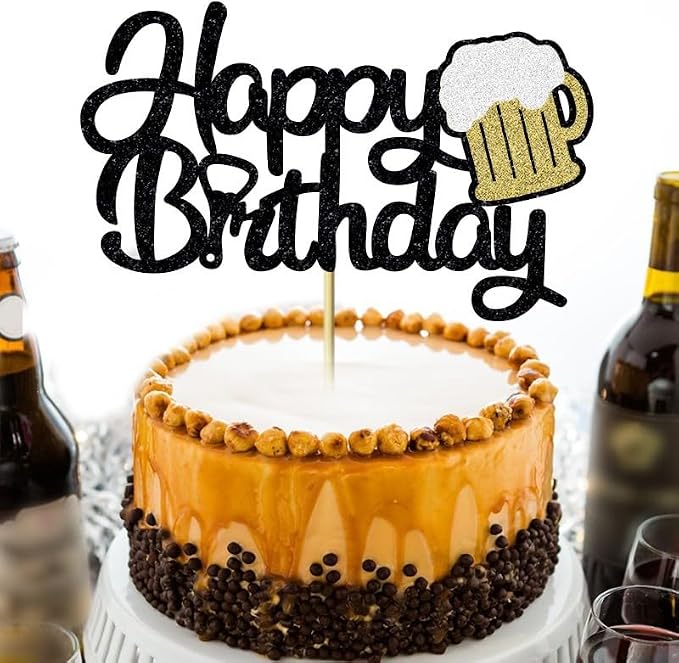 DIY Beer Mug Happy Birthday Cake Topper Beer Theme Party Birthday Party Decorations