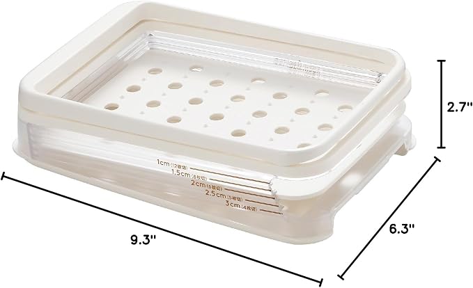 Wahei Freiz PS-955 Akebono Bread Slicer Guide, Made in Japan, Slotted Cut to the End, Thickness Adjustable, 4, 5, 6, 8, 12 Pieces