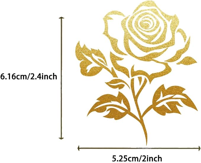 50 Pcs PET Transparent Gold Plant Stickers, Waterproof Vinyl Gold Foil Floral & Foliage Decals for Laptop Skateboard Luggage, Elegant Botanical Stickers Gift for Kids Teens Adults(Golden Plants)