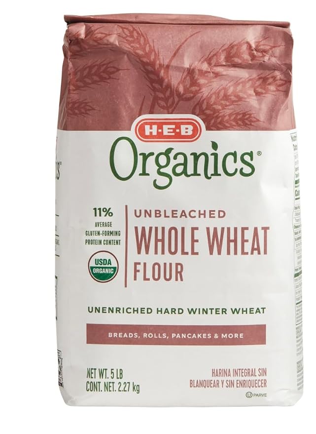 H-E-B Organics Unbleached Flour - 1 bag (5 lbs, Whole Wheat Flour)