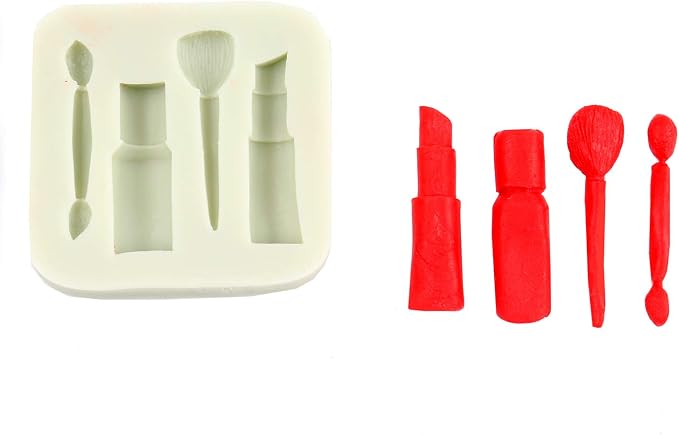 O'Creme Silicone Fondant Mold, Cosmetics: Small Makeup; Use for Chocolate Pudding, Candy, Jelly, Soap Modeling