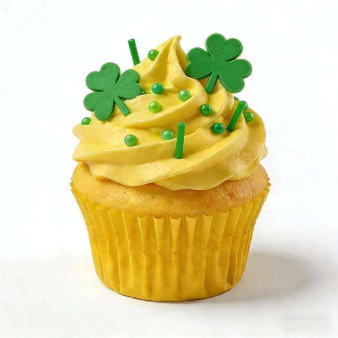 PhilaeEC St Patricks Mix Sprinkles Edible for Cake Decoration Green White Shamrock Nonpareils Jimmies Sprinkles Cake Baking Cookie Cupcake Toppers Decoration Supplies