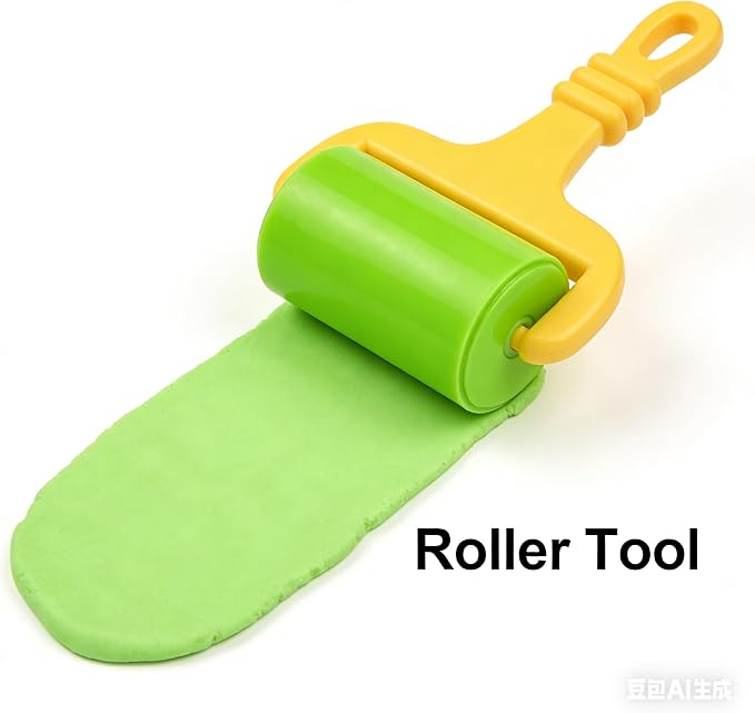 14Pcs Dough Tools Play for Kids-Dough Accessories Dinosaur Rolling Pins Cutters Roller, Party Favors Toy for Ages 3+
