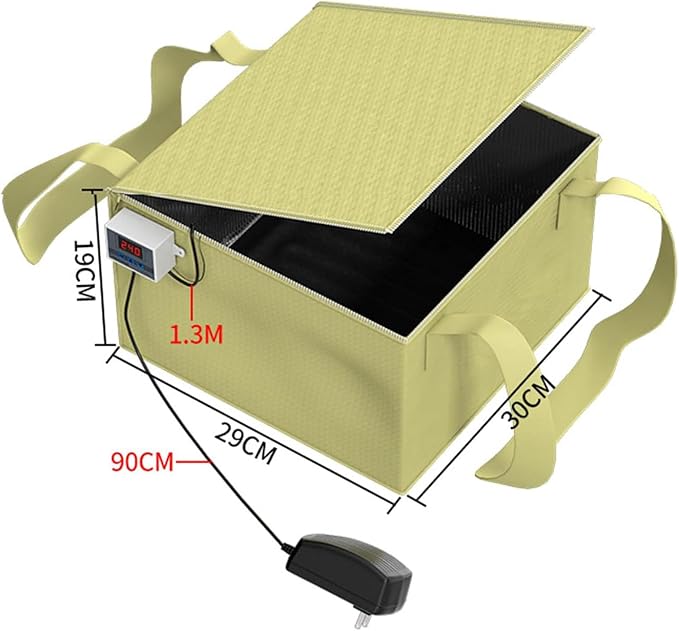 Proofing Box for Bread Making, Dough Fermentation Machine, with Temperature Control Function, Zipper Closure, Dough Proofing Kit, Suitable for Making Bread, Yogurt, Natto